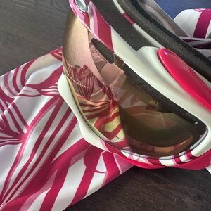 Oakley Pink and White Ski Goggles